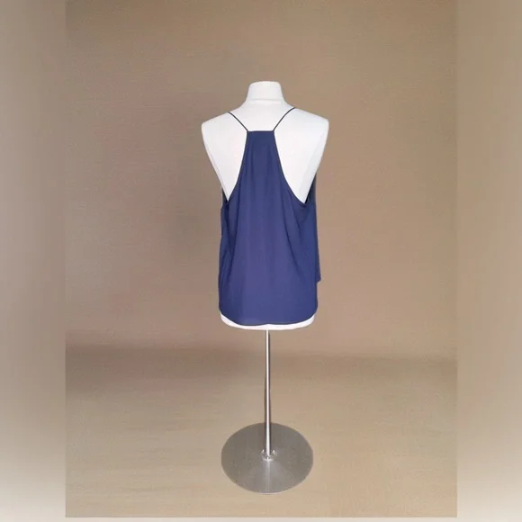 Hey You Navy Blue Lace Trim Y2K Cami Top - Size XL - Picture 2 of 7